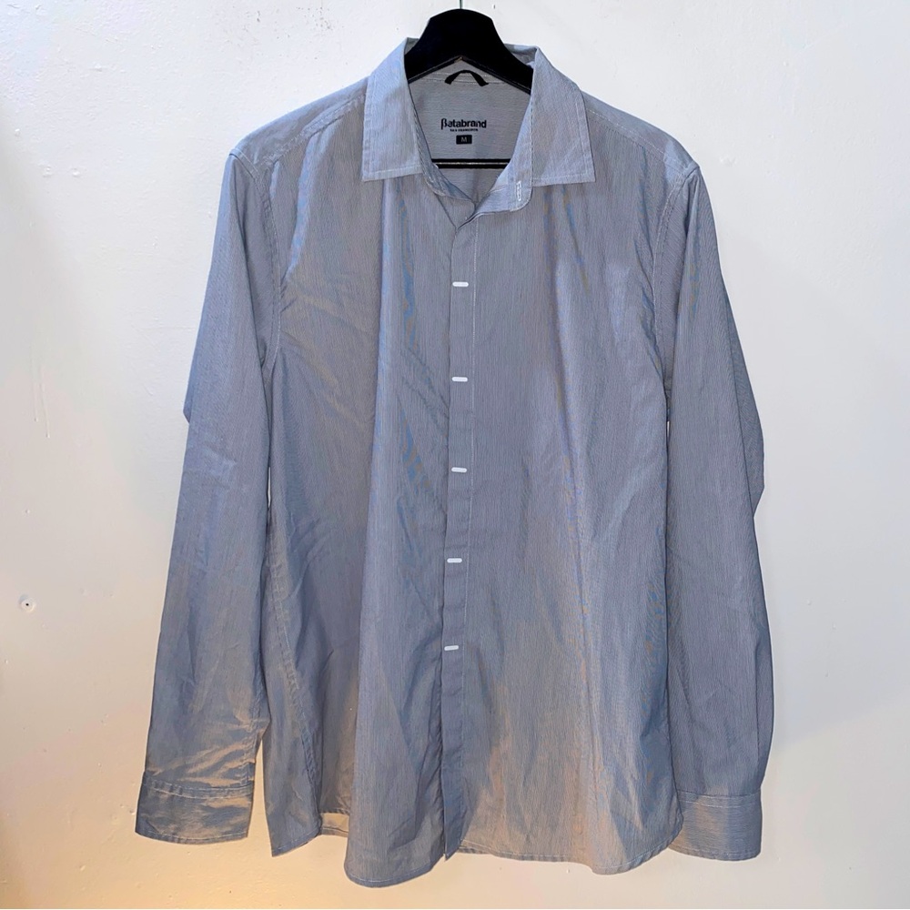 Betabrand Oxnard Button Down Shirt Gray Size Medium